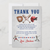 野球ルーキー誕生日サンキューカード 招待状 (正面)