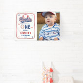 野球ルーキー・オブ・ザ・イヤー1歳のパーティー 横断幕 (インサイチュ)