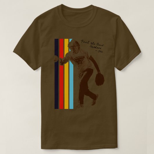 野球レトロ80年代サンダース遊ズ野球ファンA Tシャツ (デザイン正面)