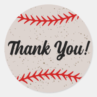 野球レースのステッチをテーマにした ラウンドシール