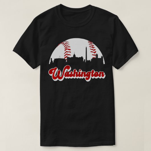 野球ワシントンDCチームラブベースボールナシア Tシャツ (デザイン正面)