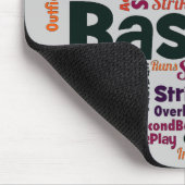 野球ワードクラウド マウスパッド (コーナー)