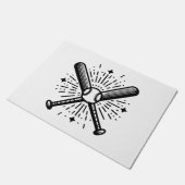 野球ヴィンテージ ドアマット (アングル)