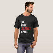 野球三昧 野球選手 楽しい野球 Tシャツ (正面フル)