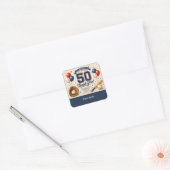 野球人生50周年記念のお礼 スクエアシール (封筒)