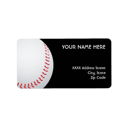 野球住所 シール (正面)