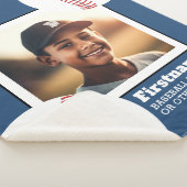 野球写真あなたの名前を追加 – 色を編集できる シェルパブランケット (3/4)