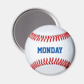 野球冷凍機のマグネットの曜日 マグネット (正面/裏面)