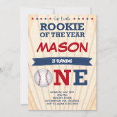 野球初の誕生日パーティーの招待状 招待状 (正面)