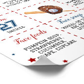 野球初の誕生日マイルストーンポスター ポスター (角)