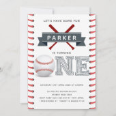 野球初の誕生日少年 招待状 (正面)