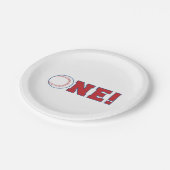 野球初の誕生日紙プレート ペーパープレート (アングル)