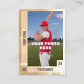 野球動揺してトレーディングカード – カスタム統計 コーリングカード (正面)