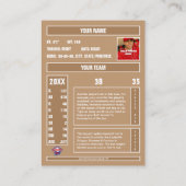 野球動揺してトレーディングカード – カスタム統計 コーリングカード (裏面)