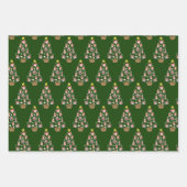 野球動物クリスマスツリー ラッピングペーパーシート (正面)