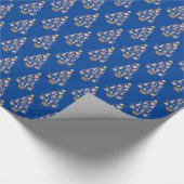 野球動物クリスマスツリー ラッピングペーパー (角)