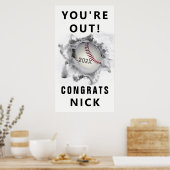 野球卒業おめでとうポスター ポスター (キッチン)