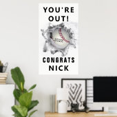 野球卒業おめでとうポスター ポスター (ホームオフィス)