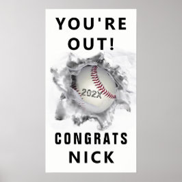 野球卒業おめでとうポスター ポスター