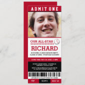 野球卒業パーティー招待状 招待状 (正面/裏面)