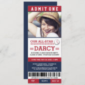 野球卒業パーティー招待状 招待状 (正面/裏面)