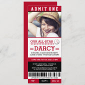 野球卒業パーティー招待状 招待状 (正面/裏面)