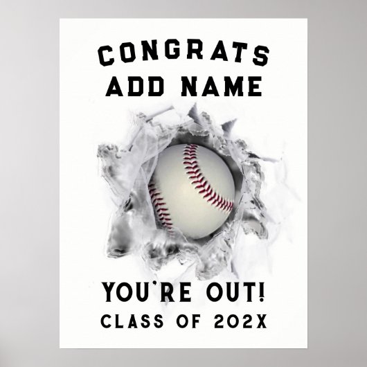 野球卒業ポスター ポスター (正面)