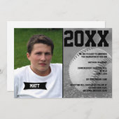 野球卒業発表 招待状 (正面/裏面)