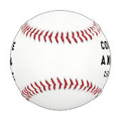 野球卒業記念ギフト 野球ボール (正面)