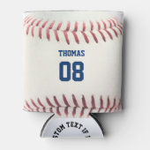 野球名と番号のパーソナライズされたクーラーボックス 缶クーラー (正面)