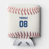 野球名と番号のパーソナライズされたクーラーボックス 缶クーラー (裏面)