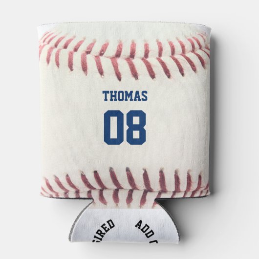 野球名と番号のパーソナライズされたクーラーボックス 缶クーラー (裏面)