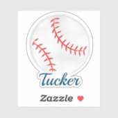 野球名の水色 シール (シート)