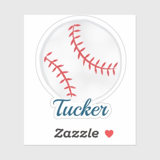 野球名の水色 シール (シート)