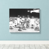 野球場の少年と少女 キャンバスプリント (インサイチュ (ウッドフロア))