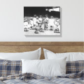 野球場の少年と少女 キャンバスプリント (インサイチュ (寝室))