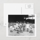 野球場の少年と少女 ポストカード (正面/裏面)