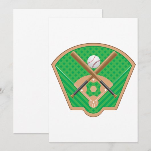 野球場の招待状 招待状 (正面/裏面)