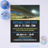 野球場の風景、野球キャンプの広告 チラシ (シングル)