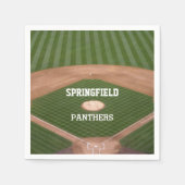 野球場パーソナライズされた スタンダードカクテルナプキン (正面)