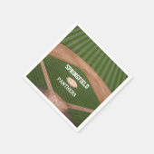 野球場パーソナライズされた スタンダードカクテルナプキン (角)