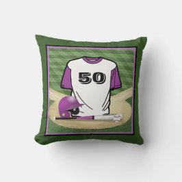 野球場パープルジャージカスタムー番号 クッション