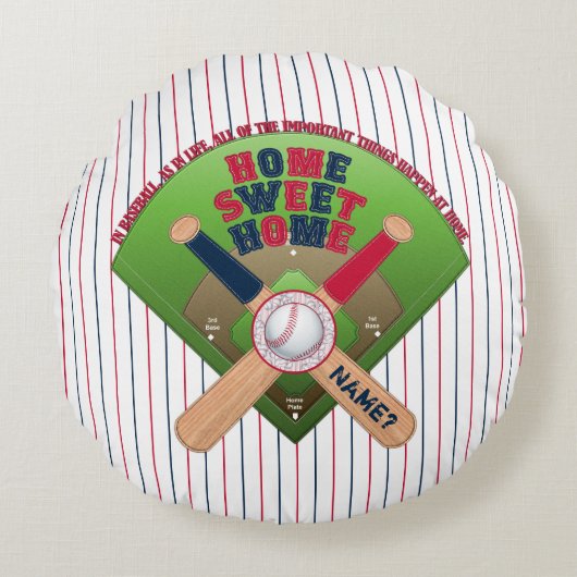 野球場、ホーム01ラウンド装飾用クッション ラウンドクッション (正面)