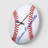野球大パーソナライズされた壁時計 ラージ壁時計 (傾斜)