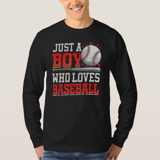 野球大好き少年 アメリカンスポーツ Tシャツ (正面)