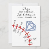 野球女子の週末旅行計画 招待状 (正面)