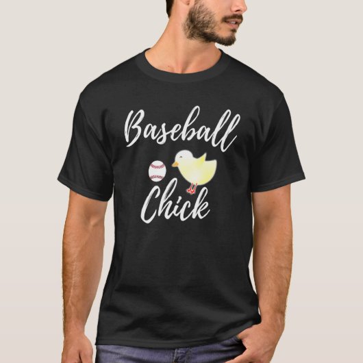野球女子 ニワトリ 愛好家 Tシャツ (正面)