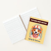 野球好きな男の子にかわいい犬の贈り物 ノートブック (内部)