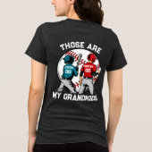 野球好きな祖母のための子供たちのカスタマイズ トライブレンドＴシャツ (裏面)