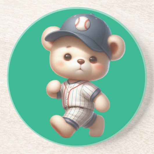 野球好きのくま 1 コースター (正面)